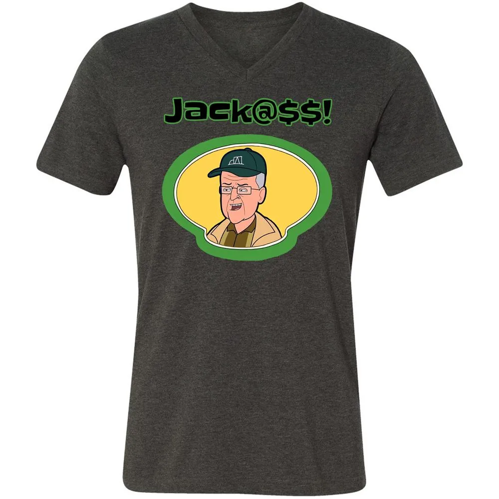 Unisex V-Neck T-Shirt - X6ARJA49 - Dark Grey Heather - 8