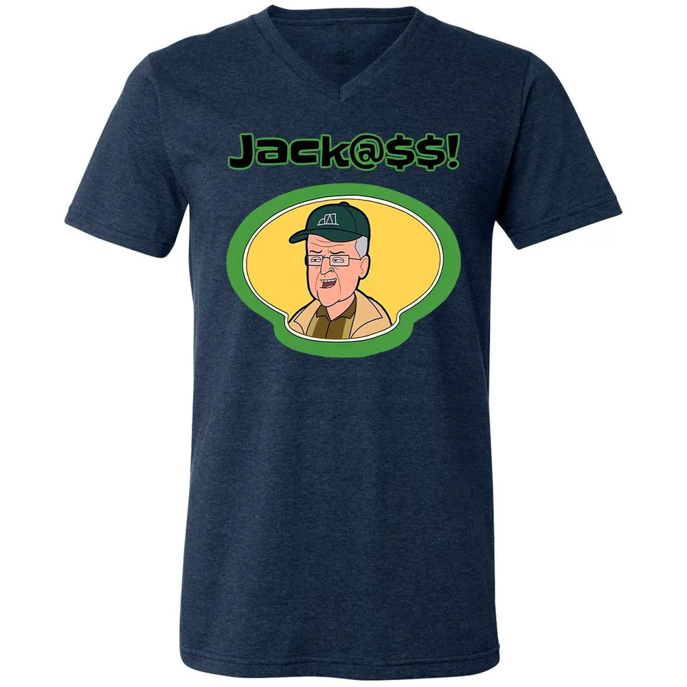 Unisex V-Neck T-Shirt - X6ARJA49 - Heather Navy - 15