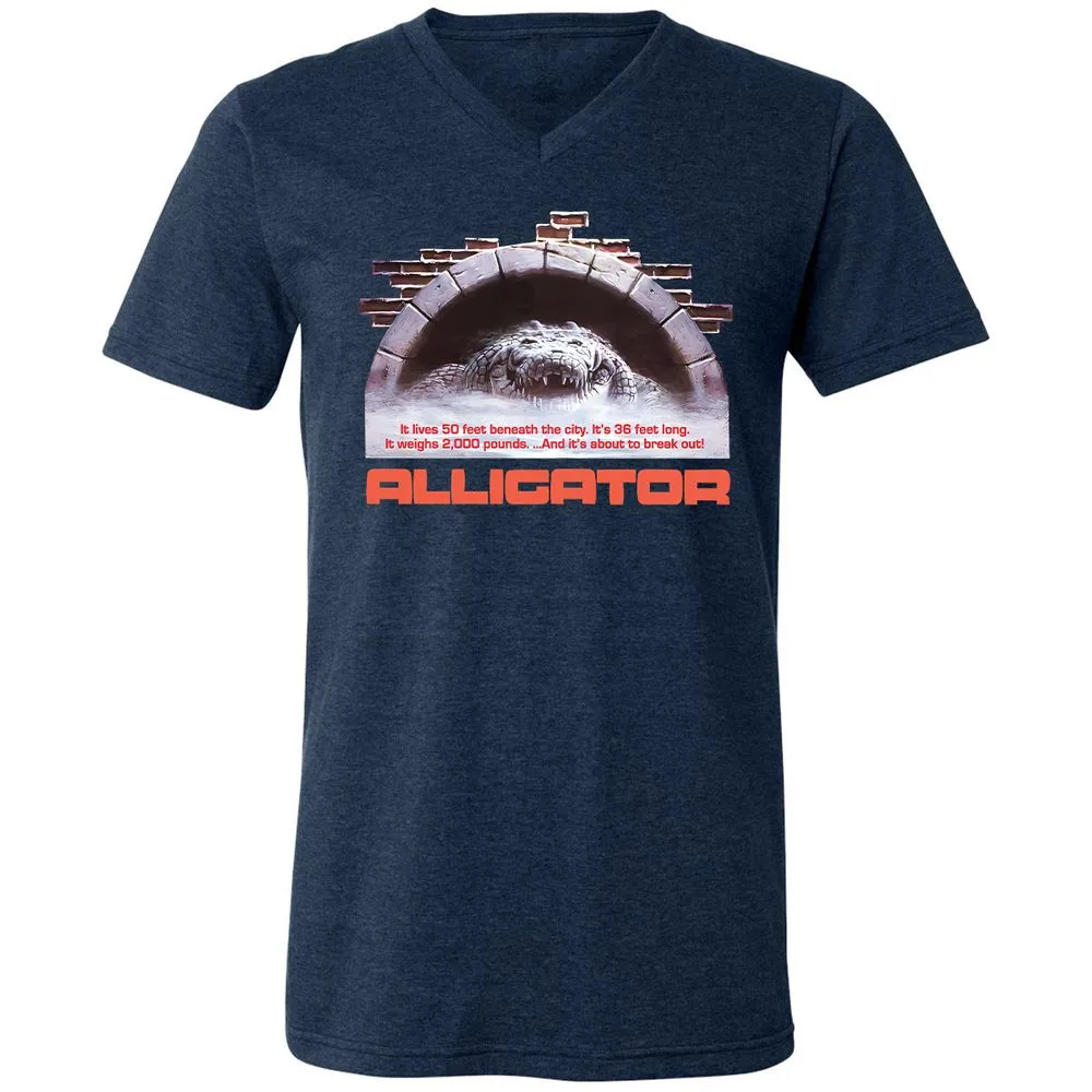 Unisex V-Neck T-Shirt - 2ZSVGE16 - Heather Navy - 15
