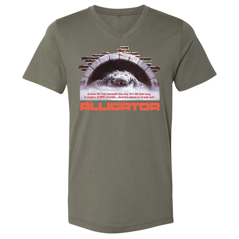 Unisex V-Neck T-Shirt - 2ZSVGE16 - Military Green - 10