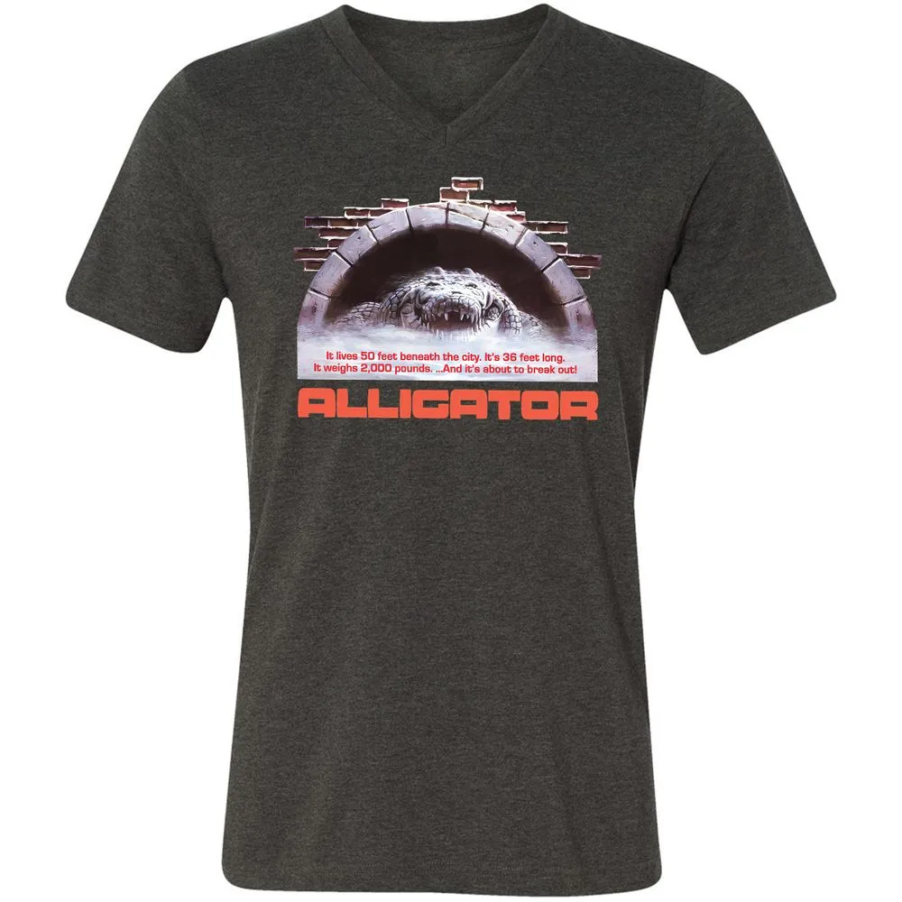 Unisex V-Neck T-Shirt - 2ZSVGE16 - Dark Grey Heather - 8