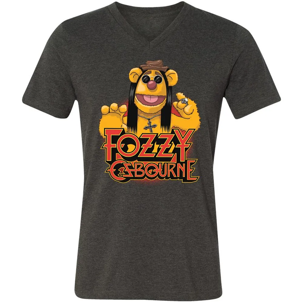 Unisex V-Neck T-Shirt - NV2FPBQC - Dark Grey Heather - 8