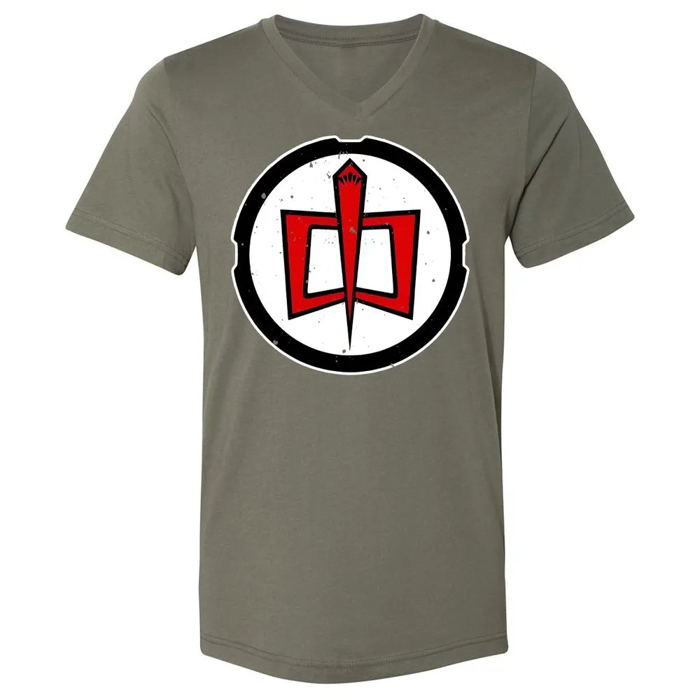 Unisex V-Neck T-Shirt - CHRFW4D6 - Military Green - 10