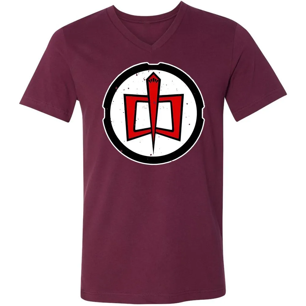 Unisex V-Neck T-Shirt - CHRFW4D6 - Maroon - 6