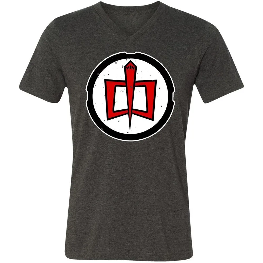 Unisex V-Neck T-Shirt - CHRFW4D6 - Dark Grey Heather - 8
