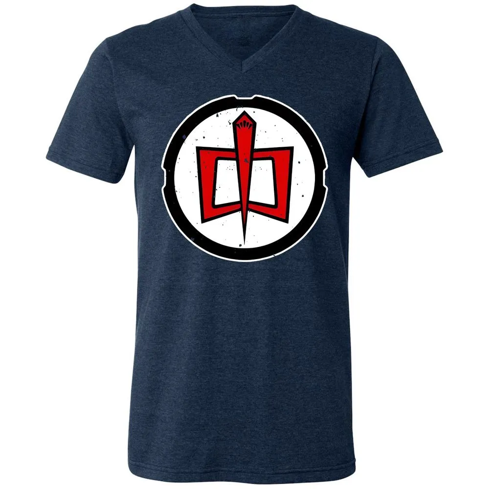 Unisex V-Neck T-Shirt - CHRFW4D6 - Heather Navy - 15
