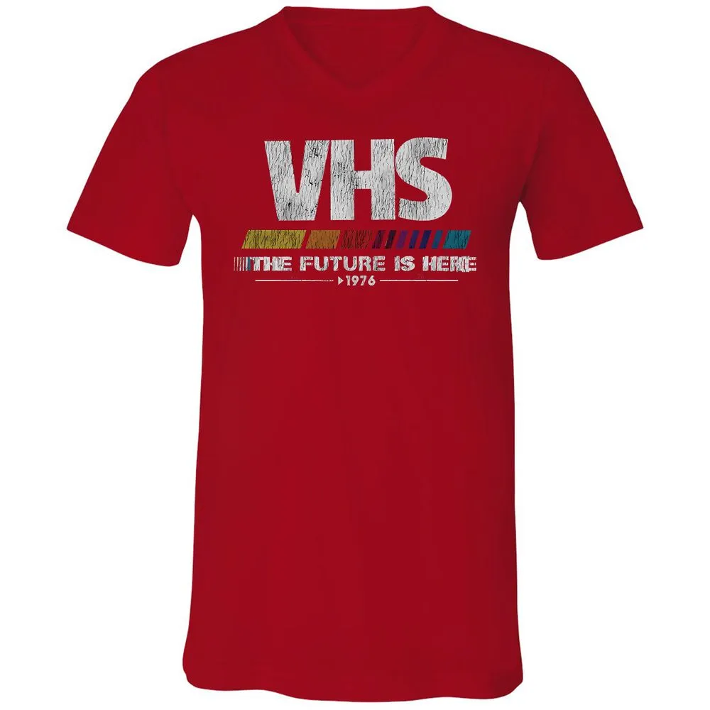 Unisex V-Neck T-Shirt - ZHBZ17W9 - Red - 3