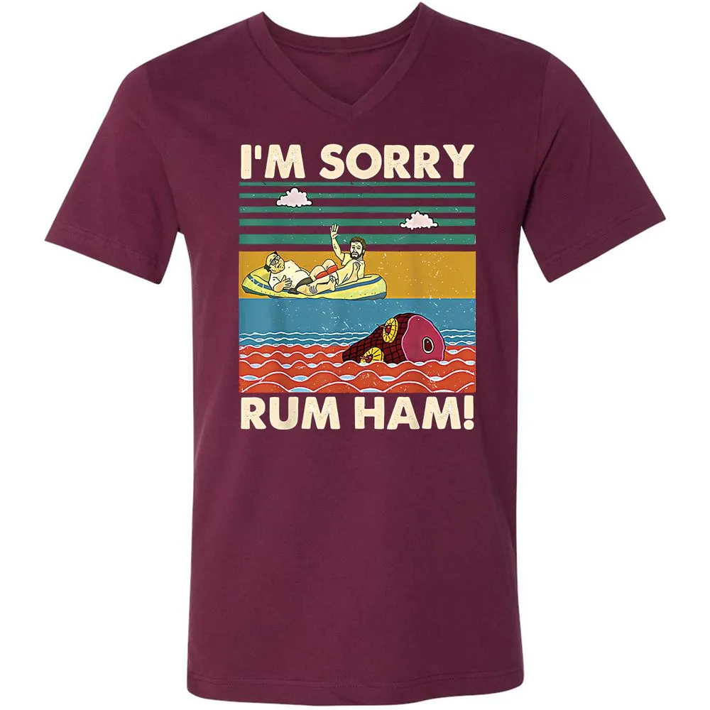 Unisex V-Neck T-Shirt - J2AC2AJ3 - Maroon - 6
