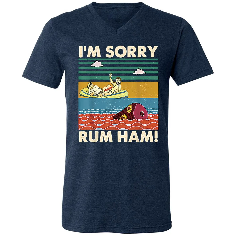 Unisex V-Neck T-Shirt - J2AC2AJ3 - Heather Navy - 15