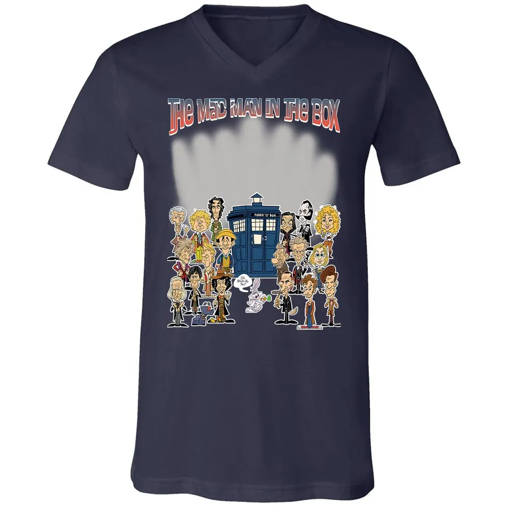 Unisex V-Neck T-Shirt - 5NBXEQFG - Navy - 2