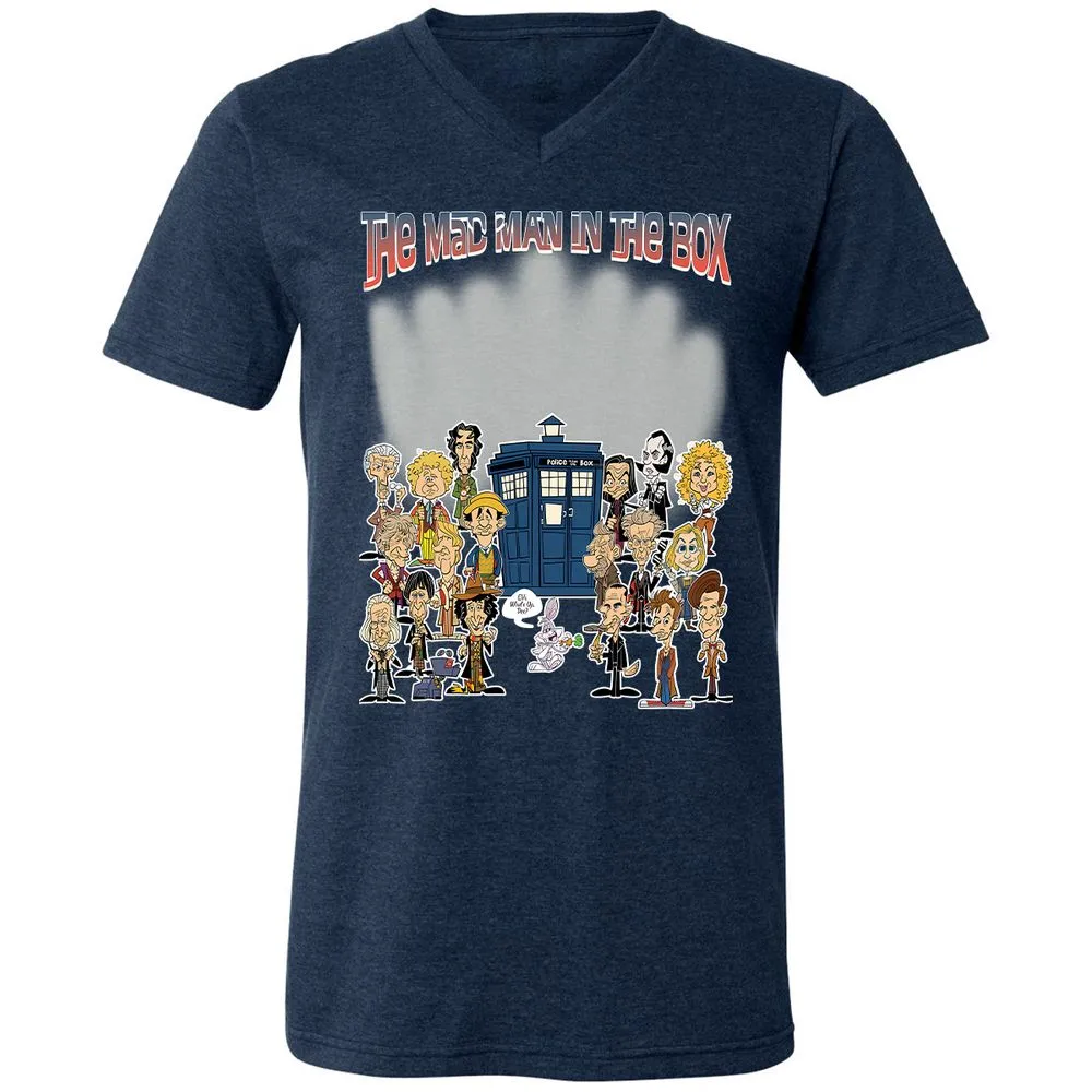 Unisex V-Neck T-Shirt - 5NBXEQFG - Heather Navy - 15