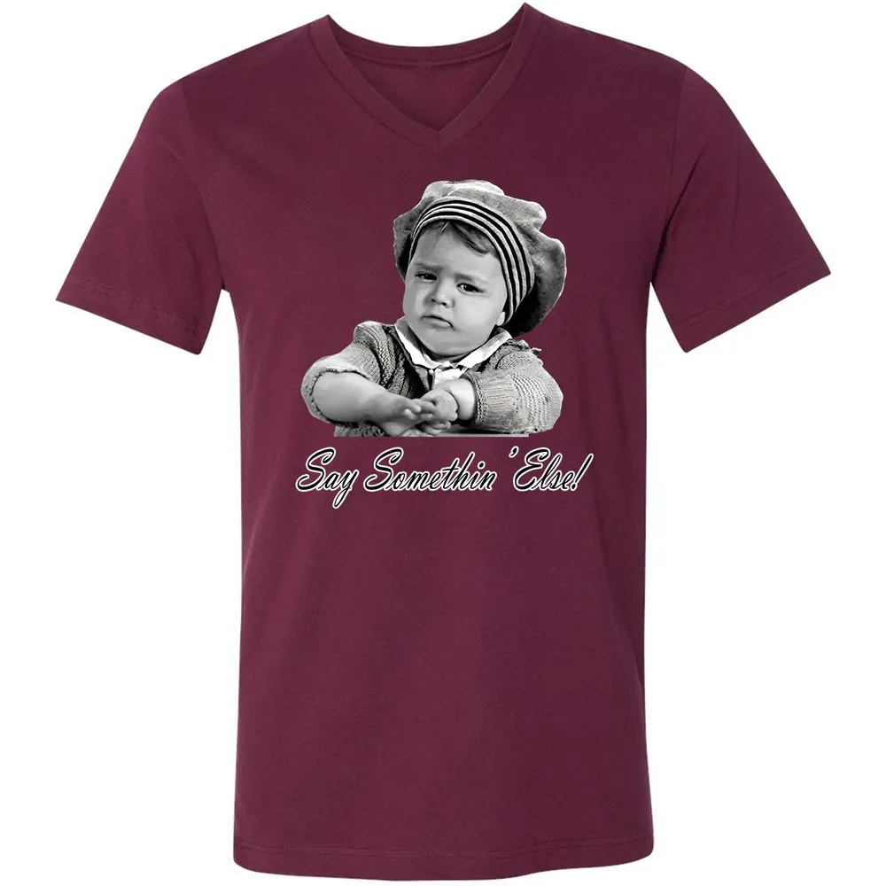 Unisex V-Neck T-Shirt - P1N87MQT - Maroon - 6
