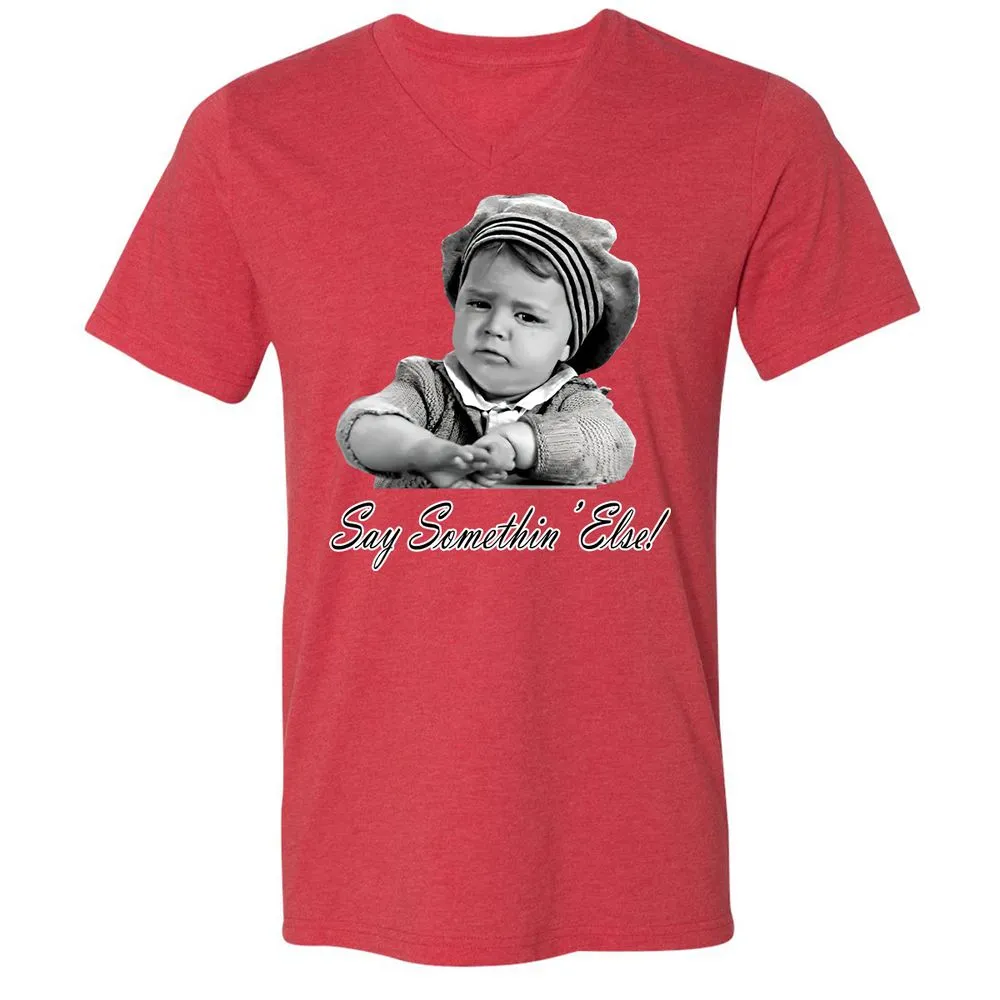 Unisex V-Neck T-Shirt - P1N87MQT - Heather Red - 16