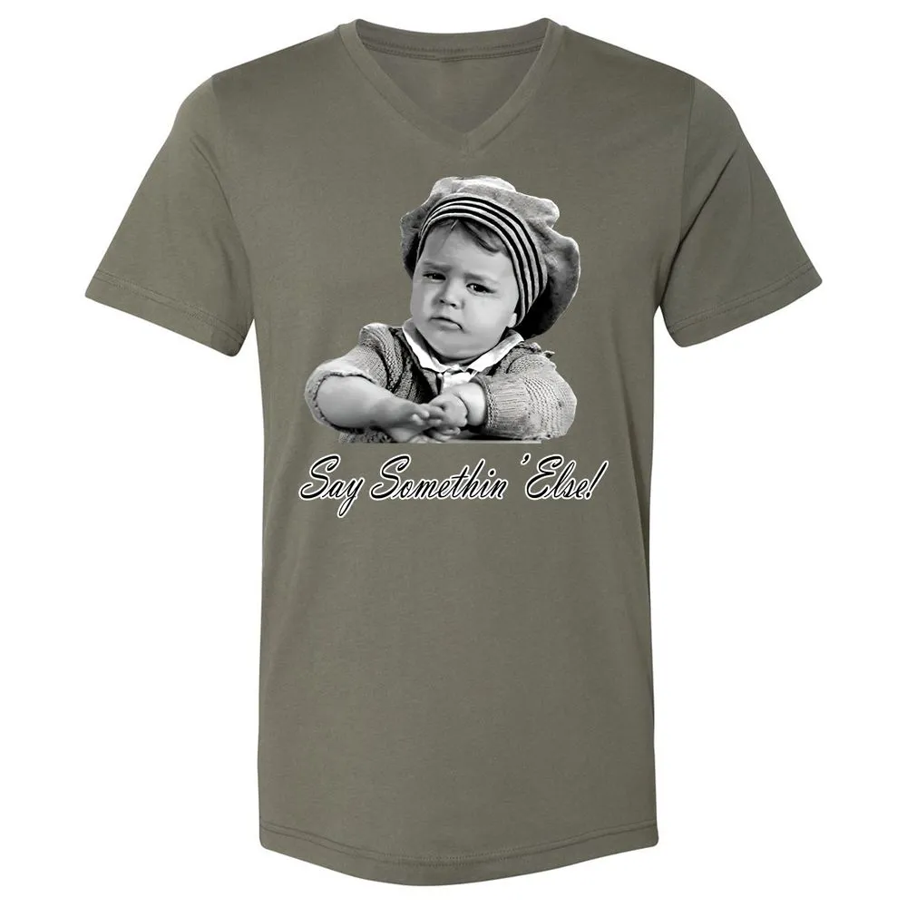 Unisex V-Neck T-Shirt - P1N87MQT - Military Green - 10