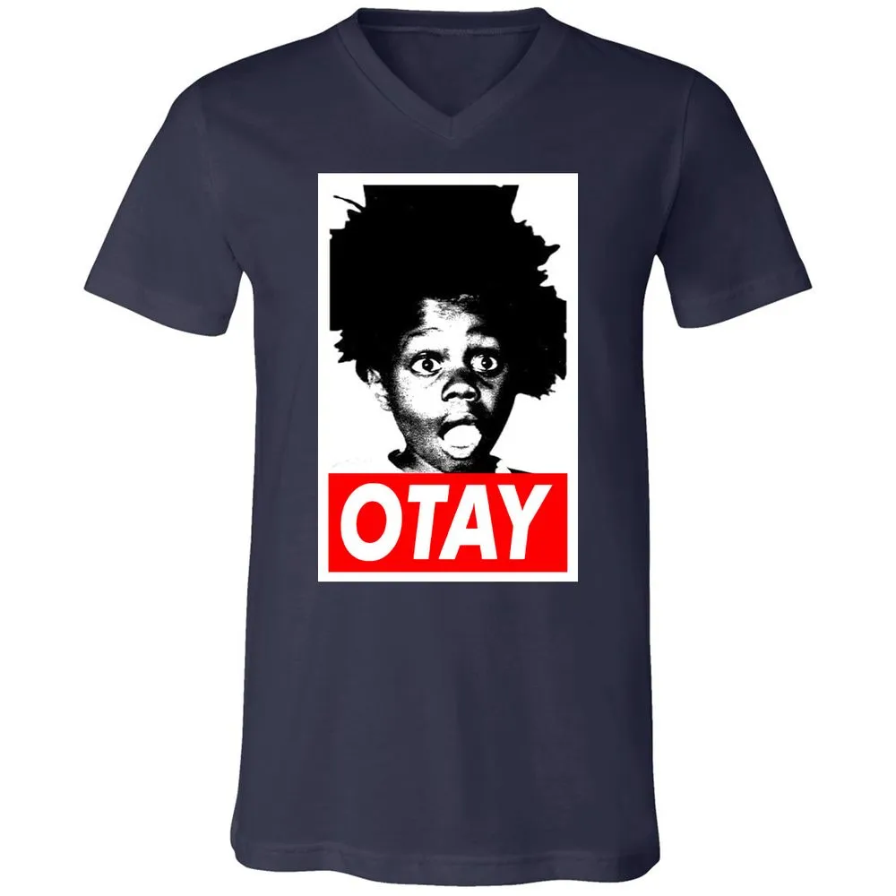 Unisex V-Neck T-Shirt - BW6CY1Y4 - Navy - 2