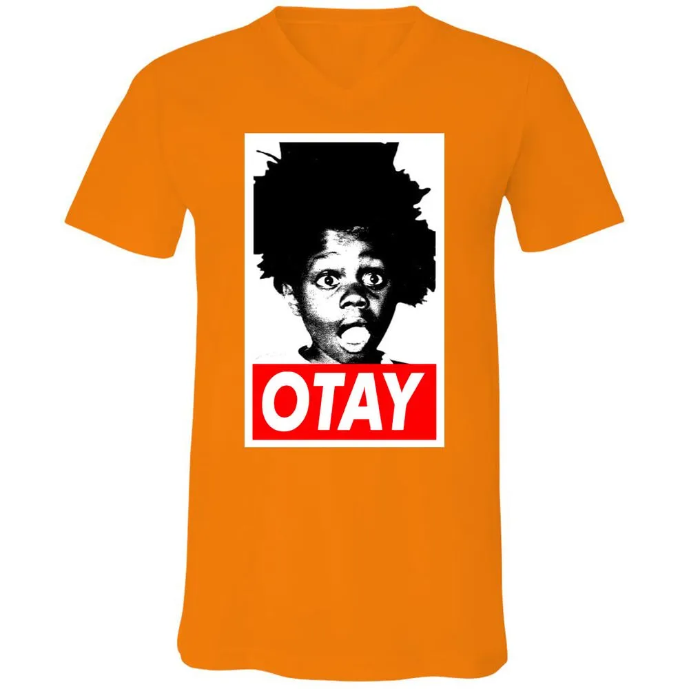 Unisex V-Neck T-Shirt - BW6CY1Y4 - Orange - 11