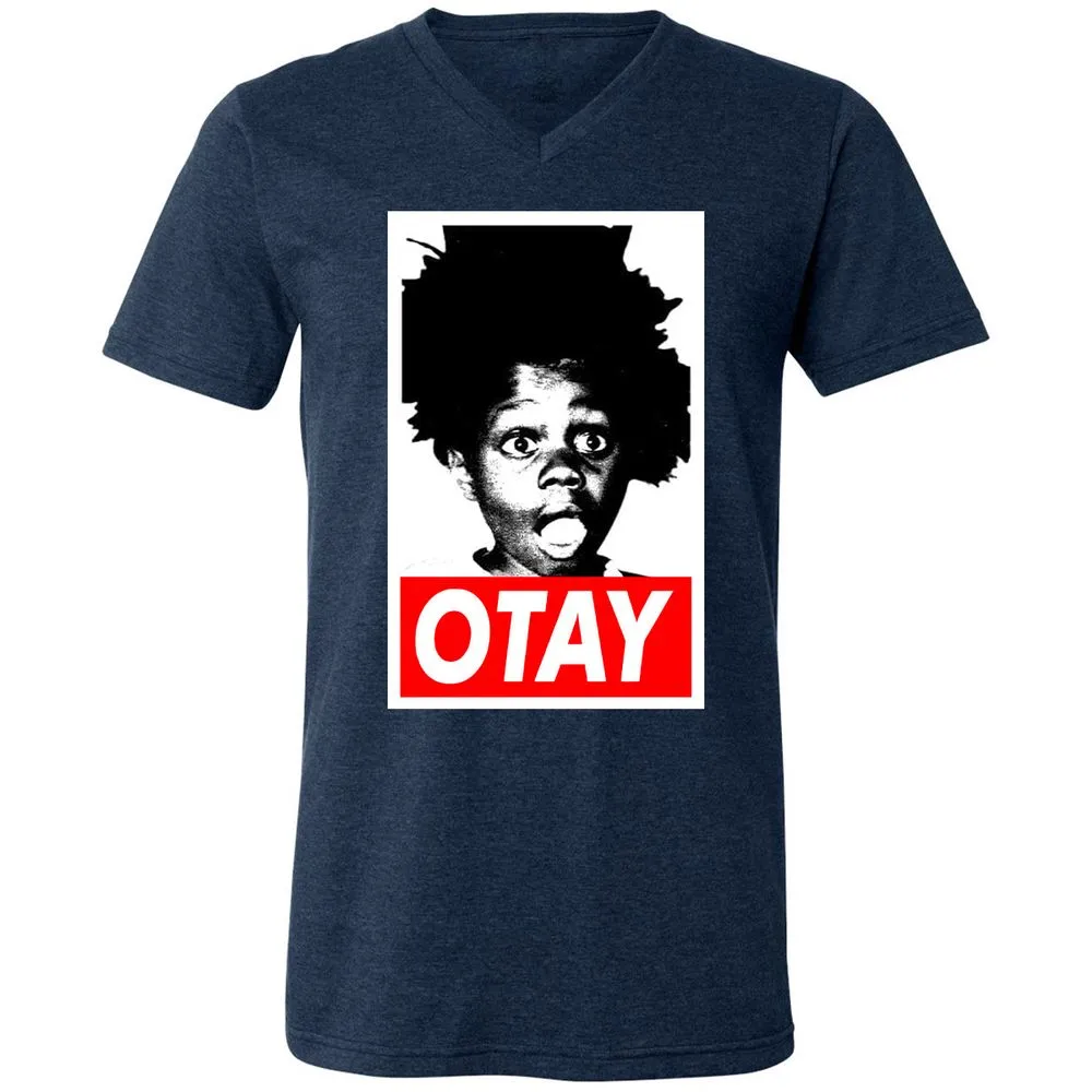 Unisex V-Neck T-Shirt - BW6CY1Y4 - Heather Navy - 15