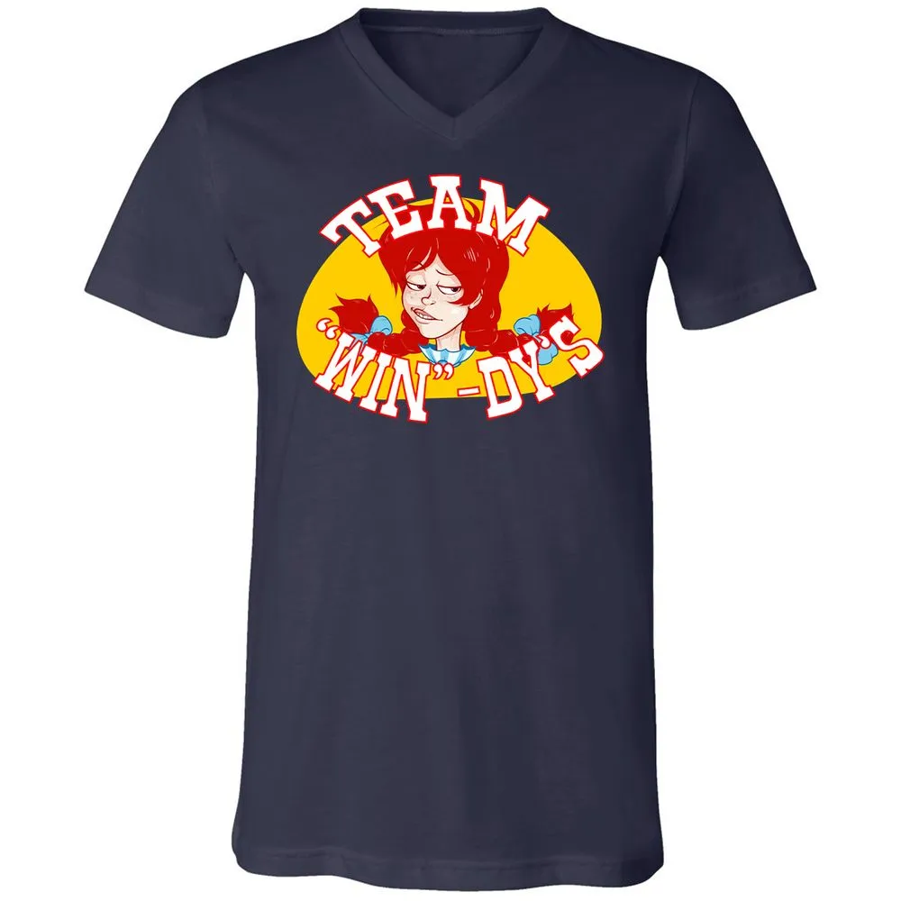 Unisex V-Neck T-Shirt - K9EUERJX - Navy - 2