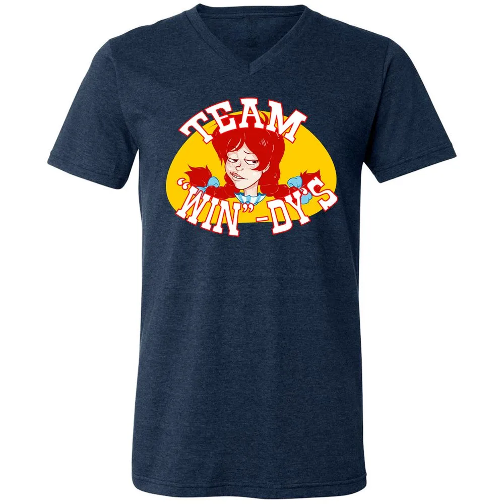 Unisex V-Neck T-Shirt - K9EUERJX - Heather Navy - 15