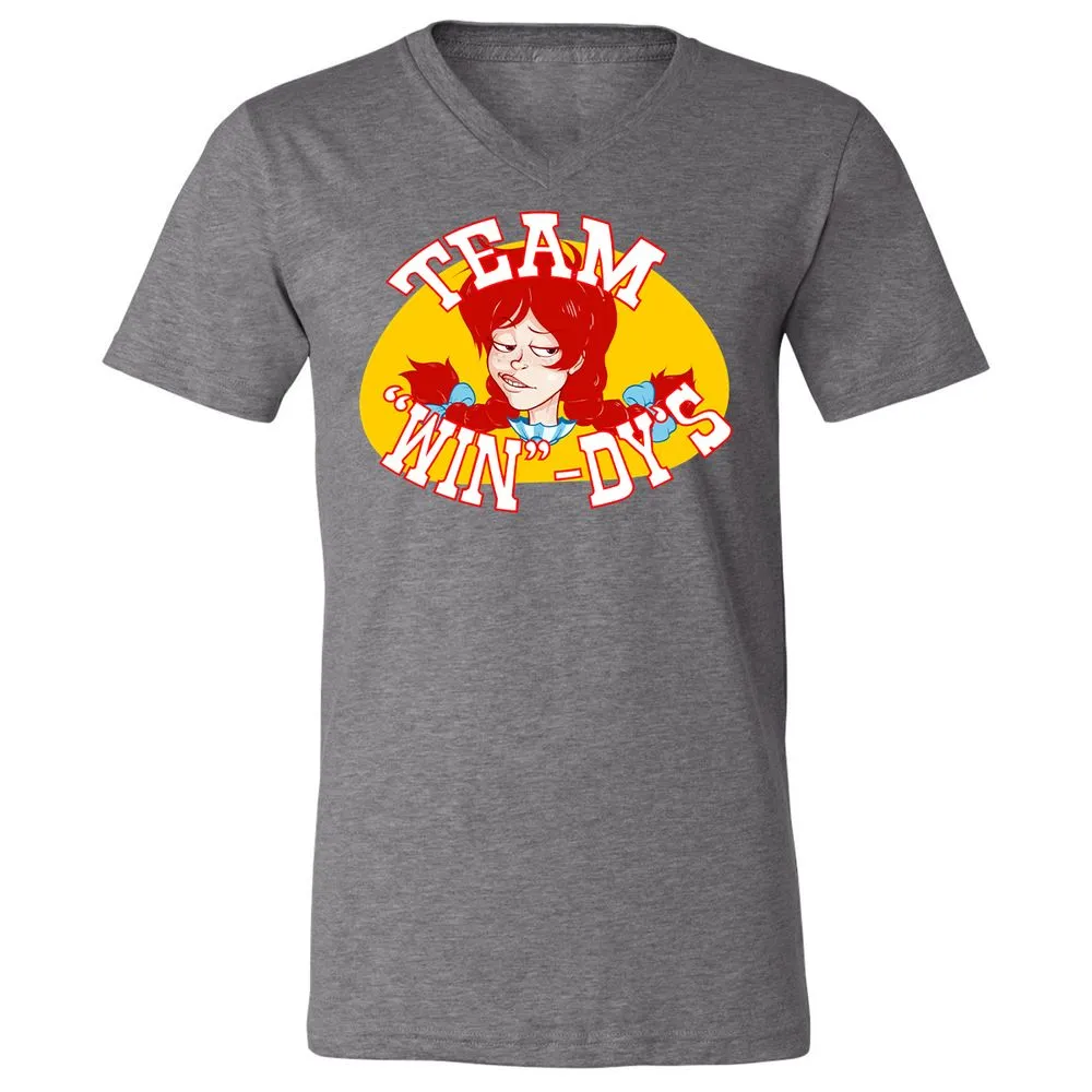 Unisex V-Neck T-Shirt - K9EUERJX - Deep Heather - 13