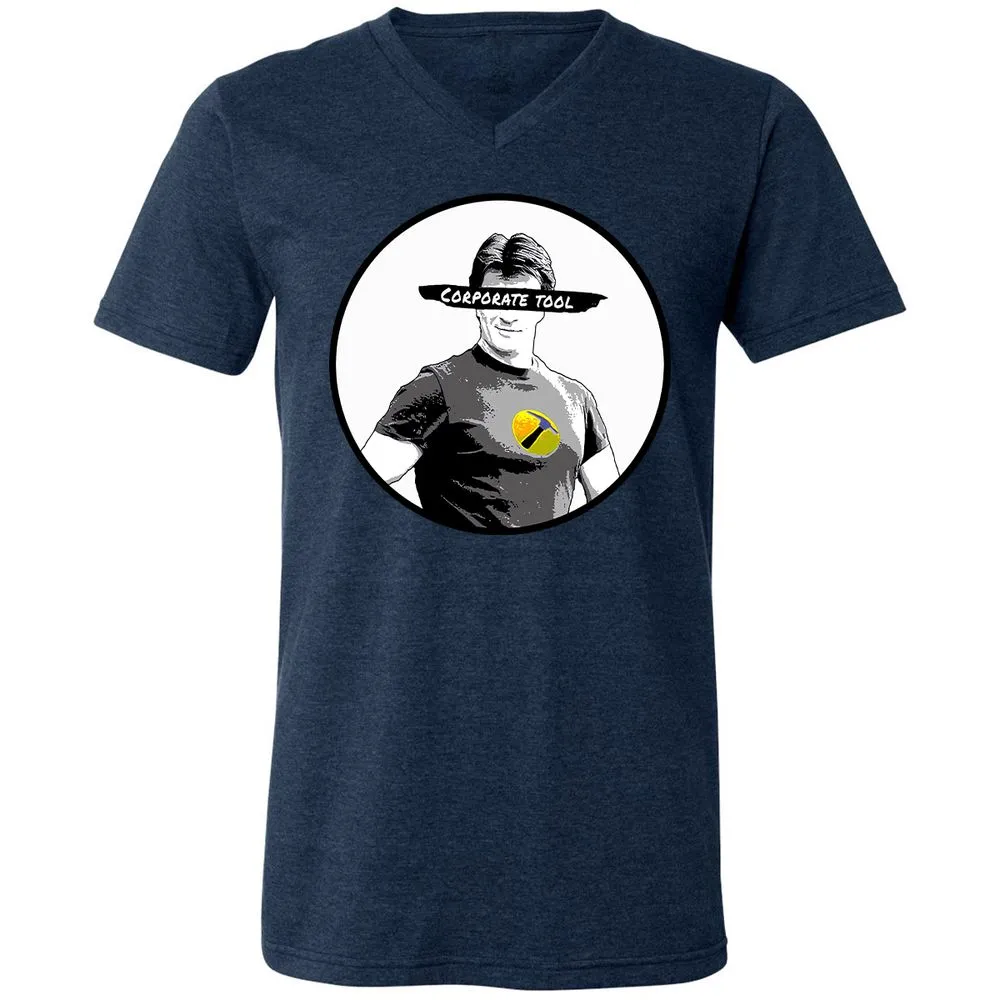 Unisex V-Neck T-Shirt - JAVDXXLA - Heather Navy - 15