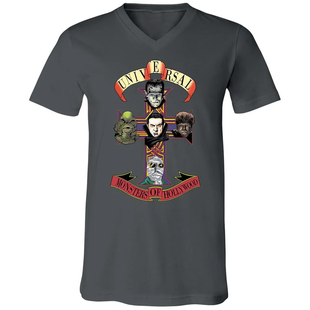 Unisex V-Neck T-Shirt - QUM8J6Q4 - Asphalt - 12