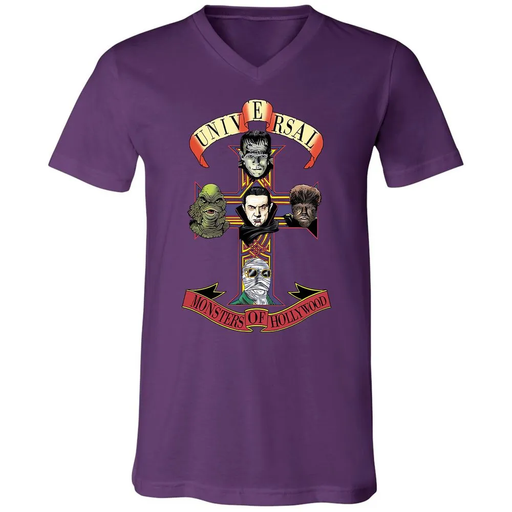 Unisex V-Neck T-Shirt - QUM8J6Q4 - Team Purple - 9