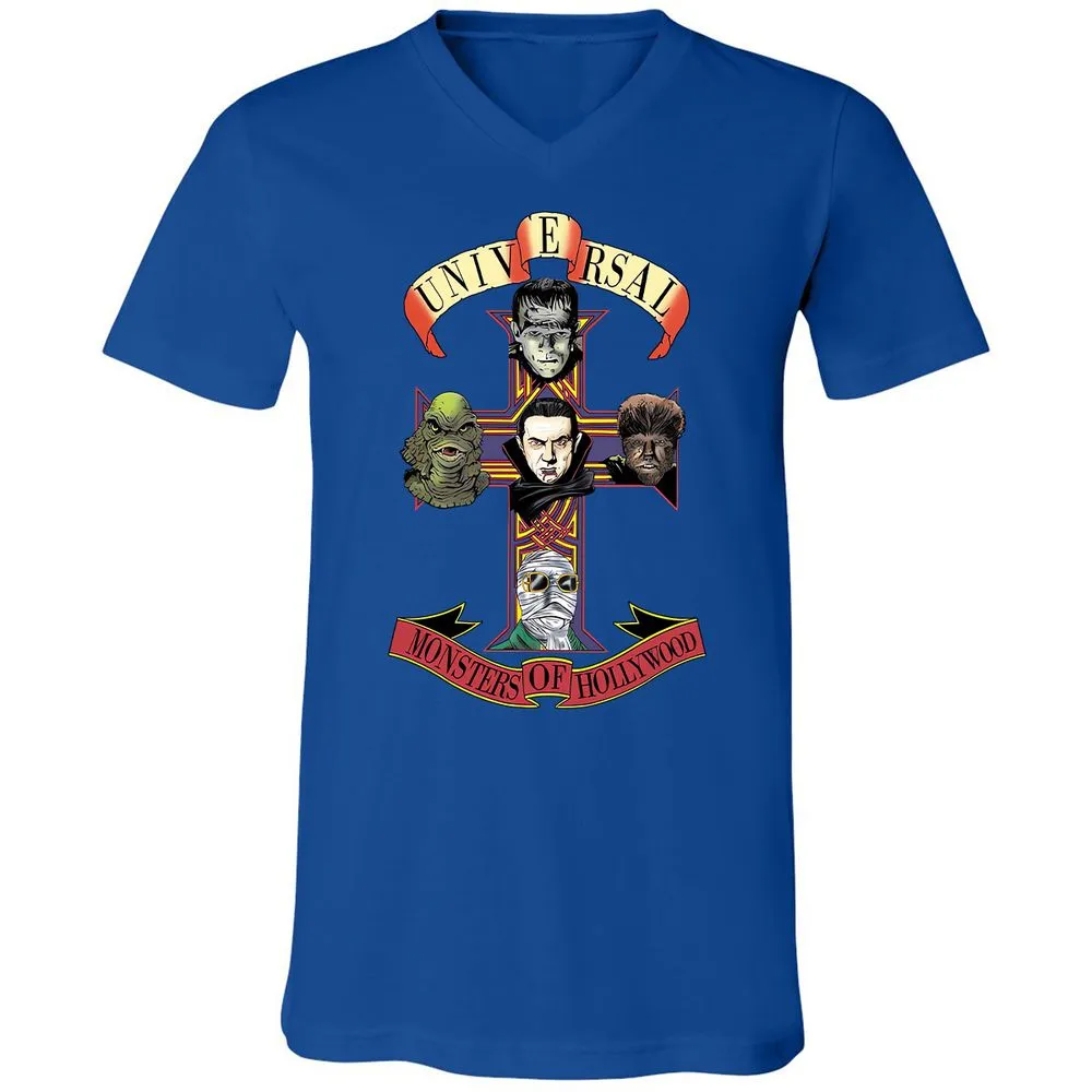 Unisex V-Neck T-Shirt - QUM8J6Q4 - True Royal - 4