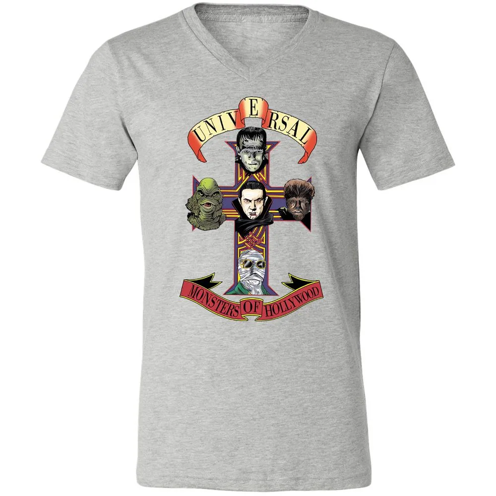 Unisex V-Neck T-Shirt - QUM8J6Q4 - Athletic Heather - 7
