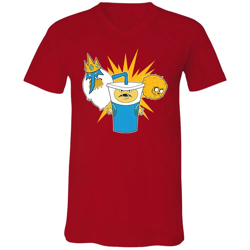 Unisex V-Neck T-Shirt - 2EDM1DWG - Red - 3