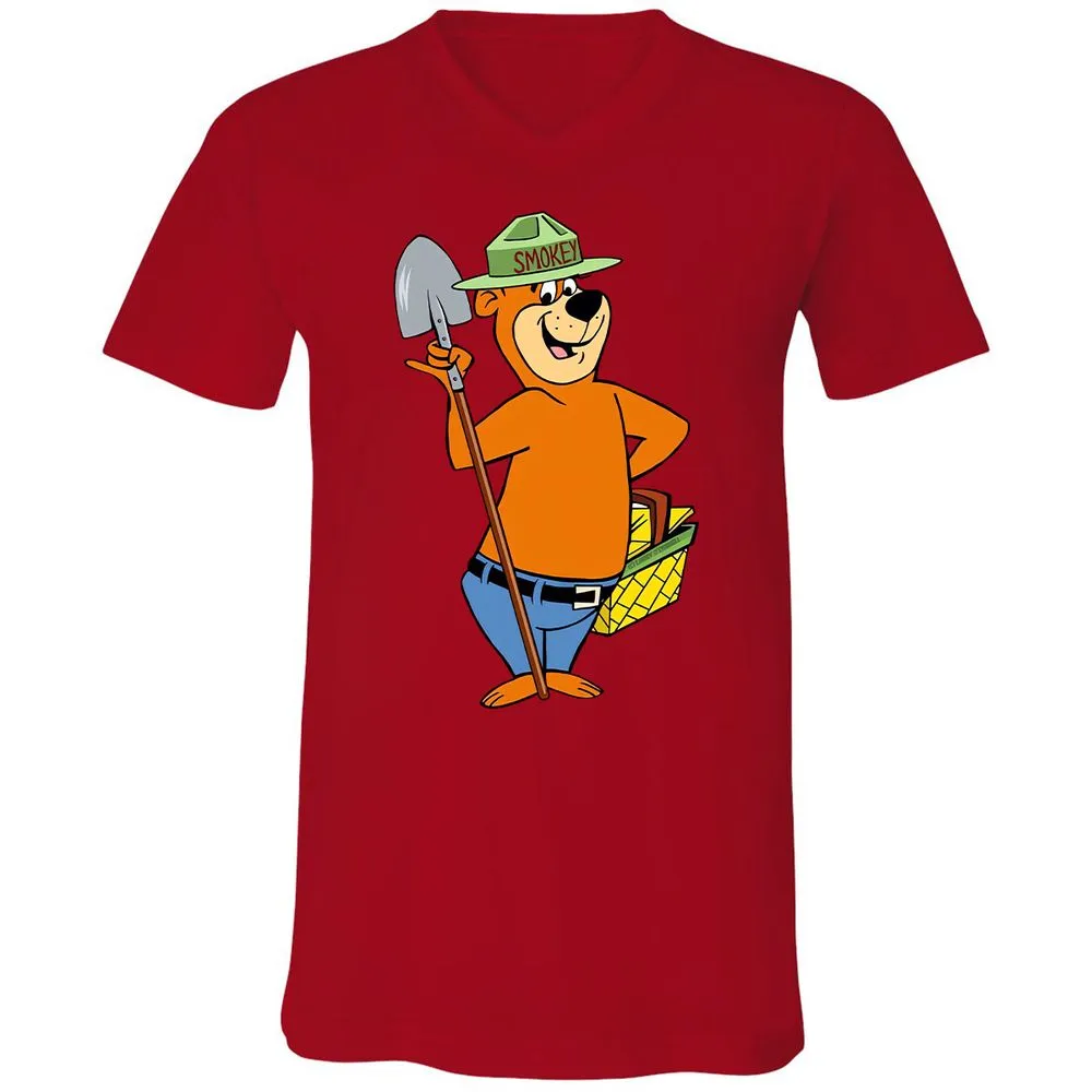 Unisex V-Neck T-Shirt - YSTRPZ4H - Red - 3
