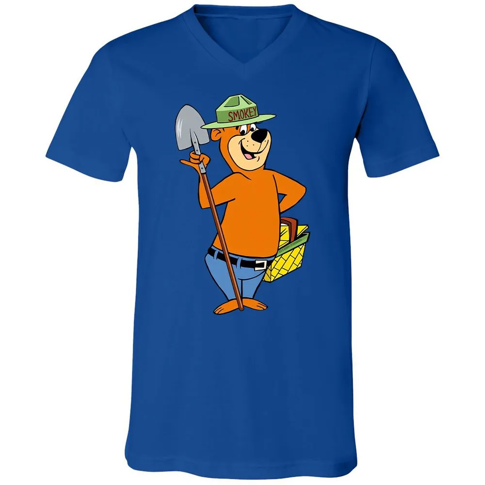 Unisex V-Neck T-Shirt - YSTRPZ4H - True Royal - 4