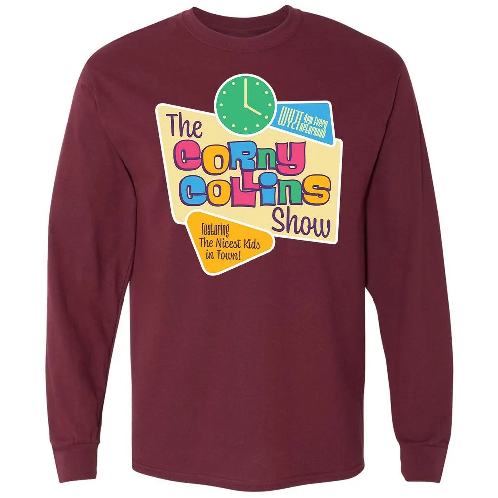 Long Sleeve T-Shirt - 5AAG79B9 - Maroon - 11