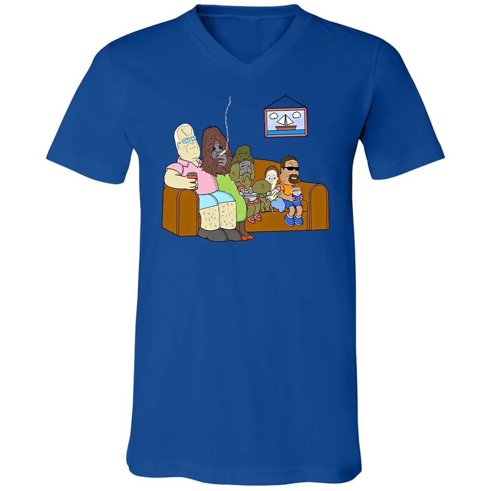 Unisex V-Neck T-Shirt - 4FZ2DKDU - True Royal - 4