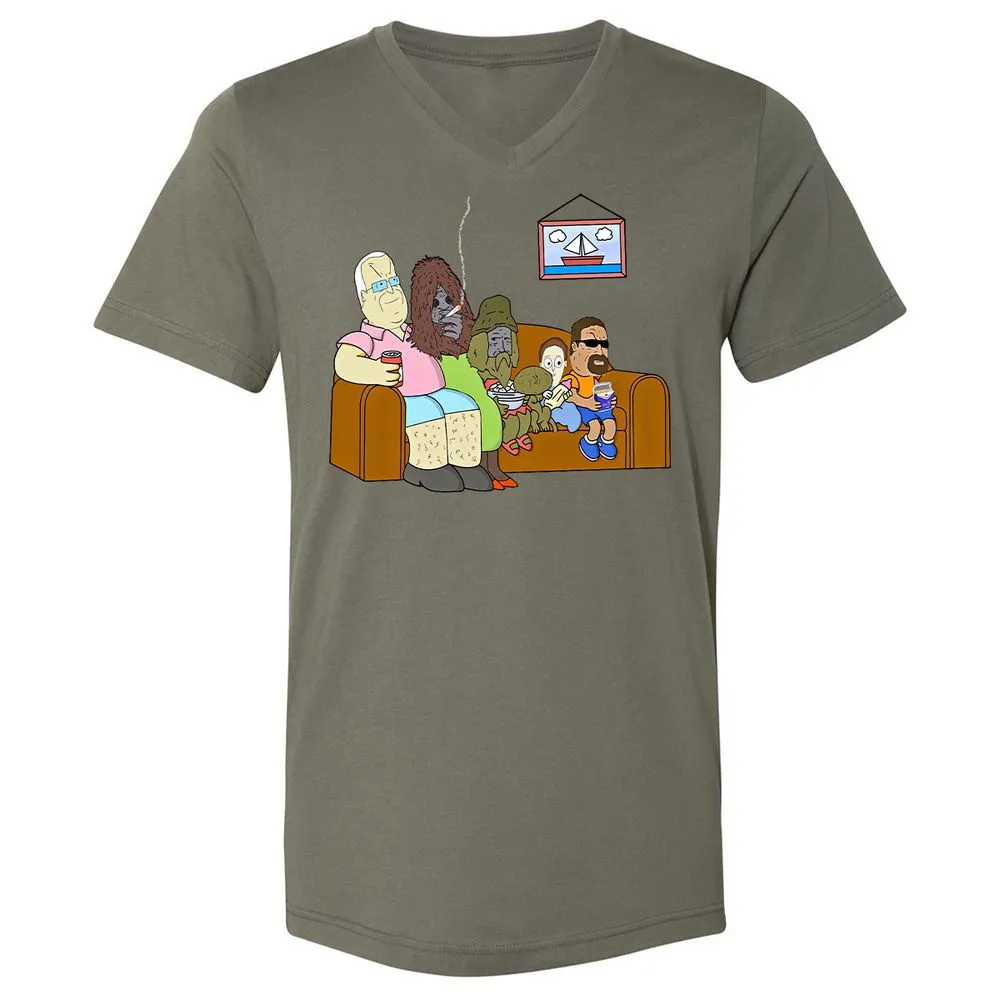 Unisex V-Neck T-Shirt - 4FZ2DKDU - Military Green - 10