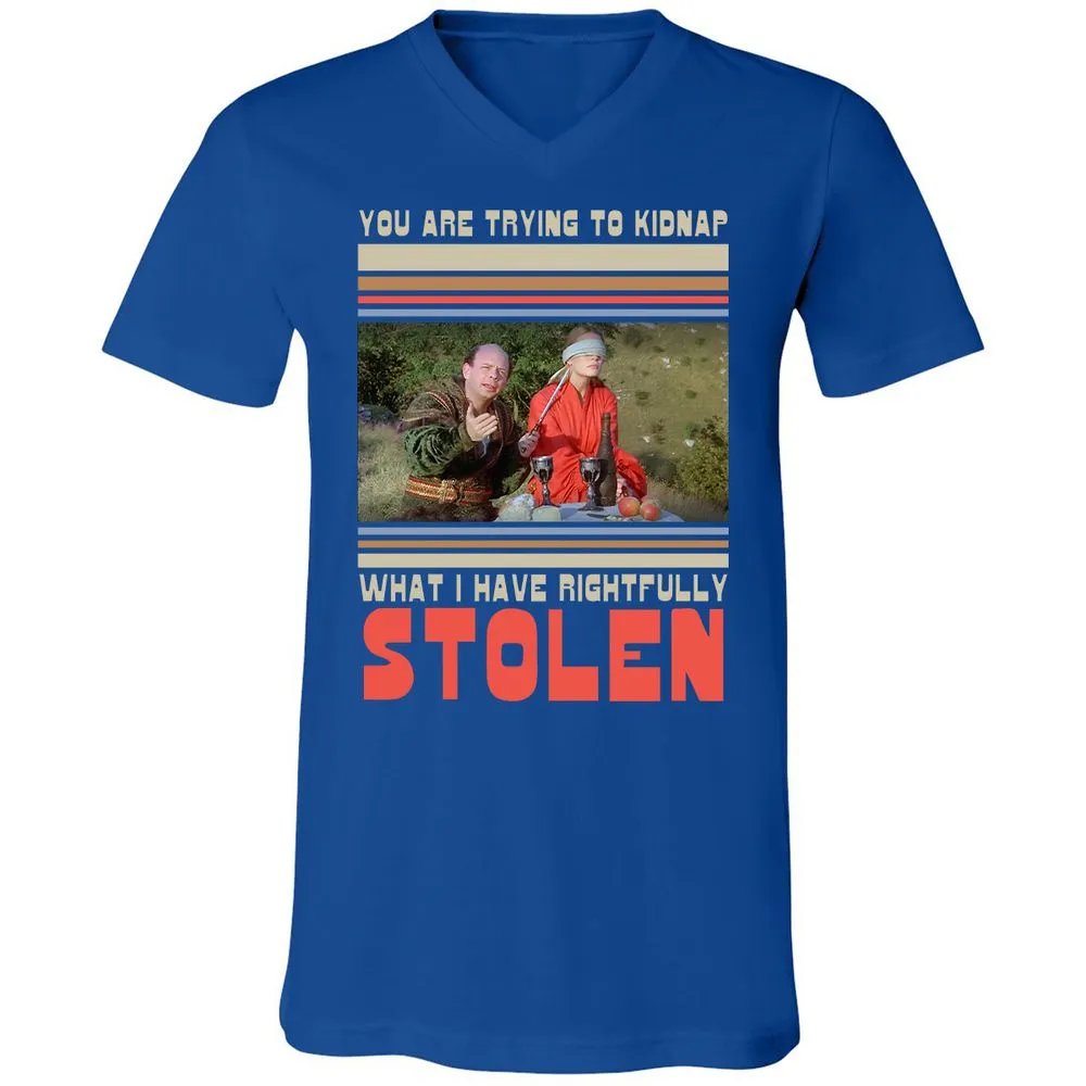 Unisex V-Neck T-Shirt - JRBGH9UD - True Royal - 4