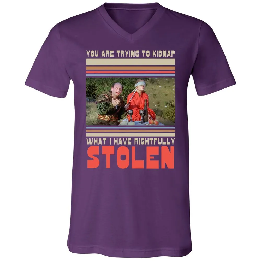 Unisex V-Neck T-Shirt - JRBGH9UD - Team Purple - 9