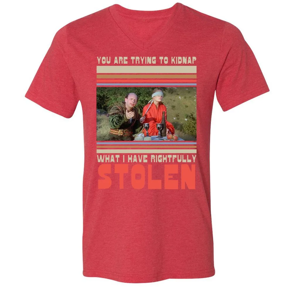 Unisex V-Neck T-Shirt - JRBGH9UD - Heather Red - 16