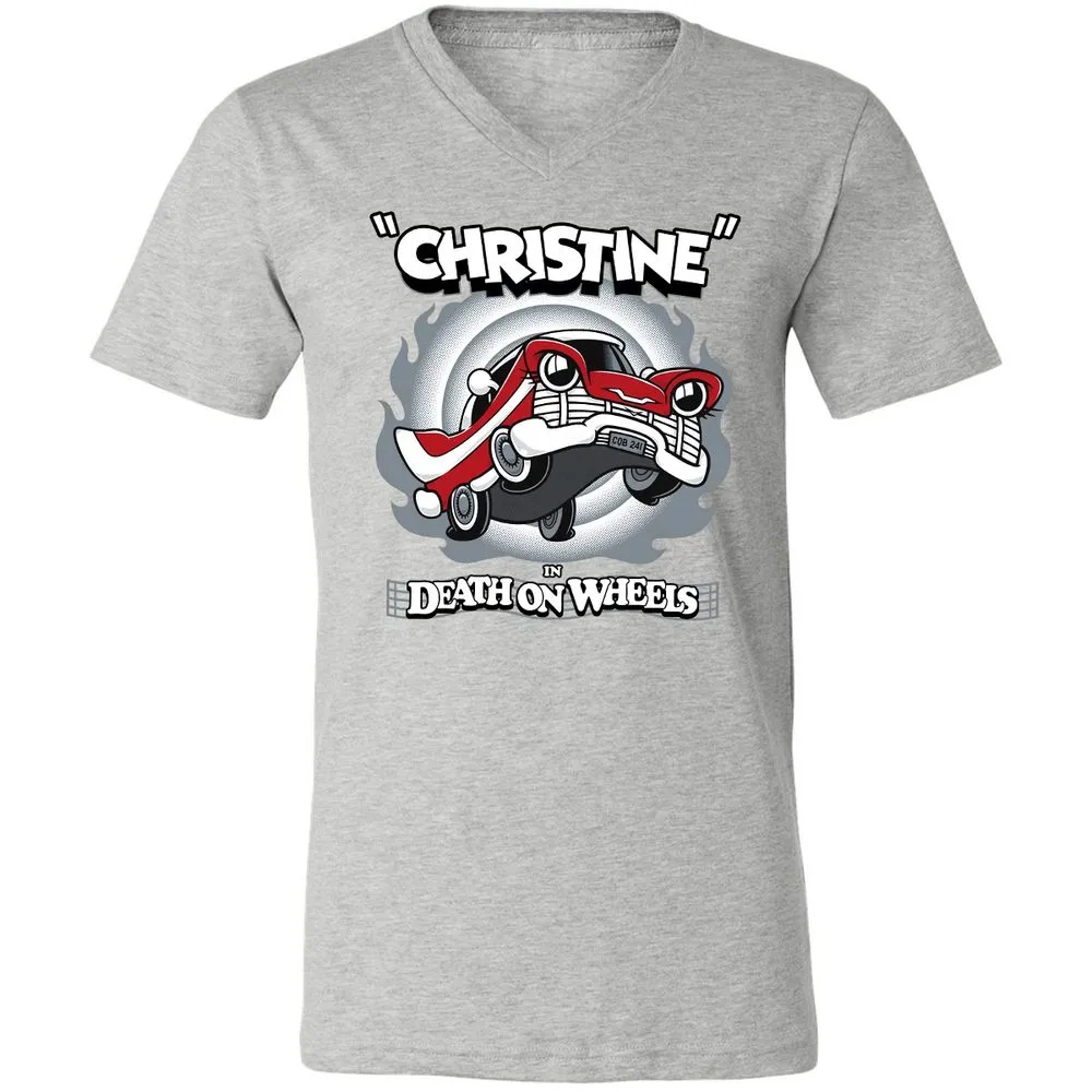 Unisex V-Neck T-Shirt - HTDZKFAT - Athletic Heather - 7