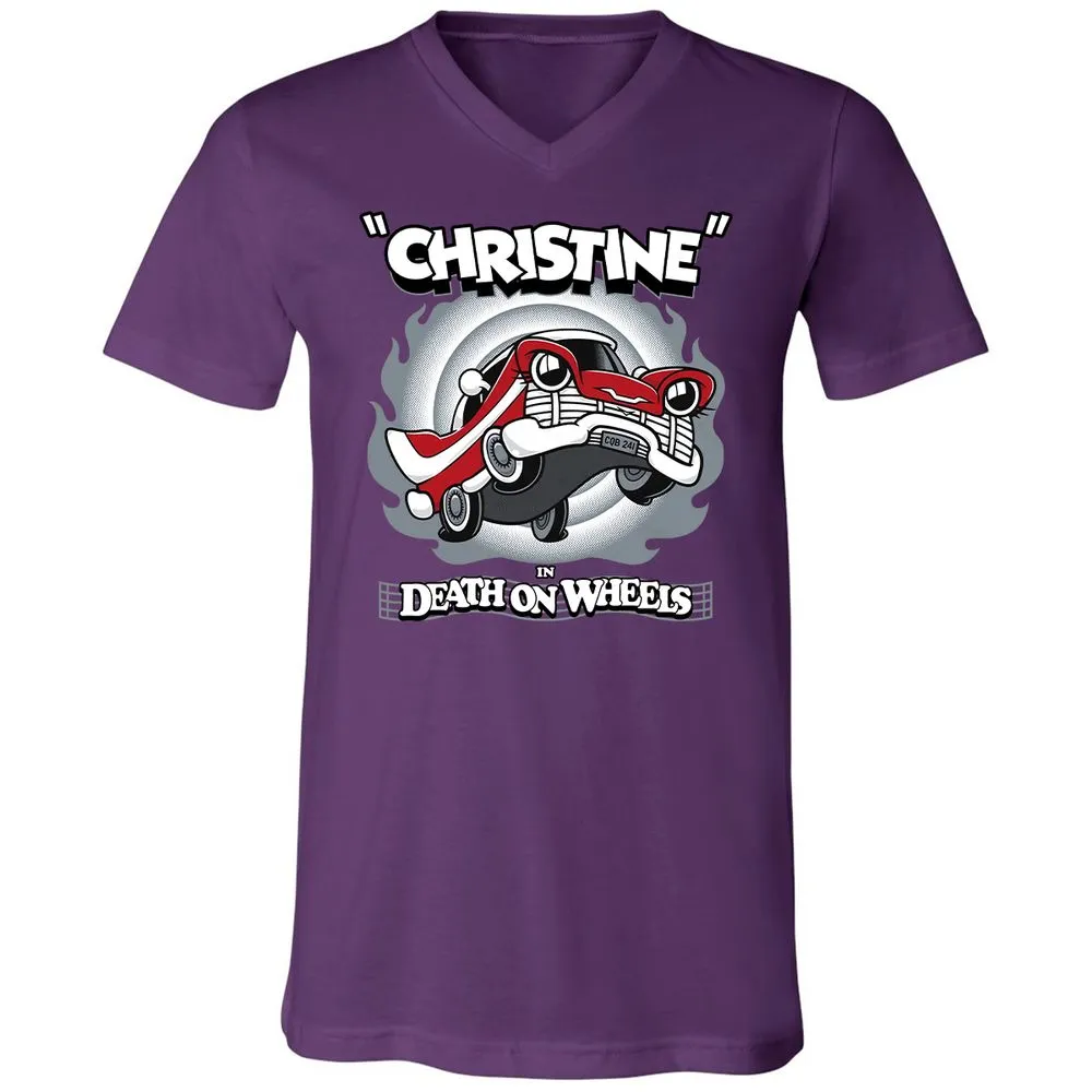 Unisex V-Neck T-Shirt - HTDZKFAT - Team Purple - 9