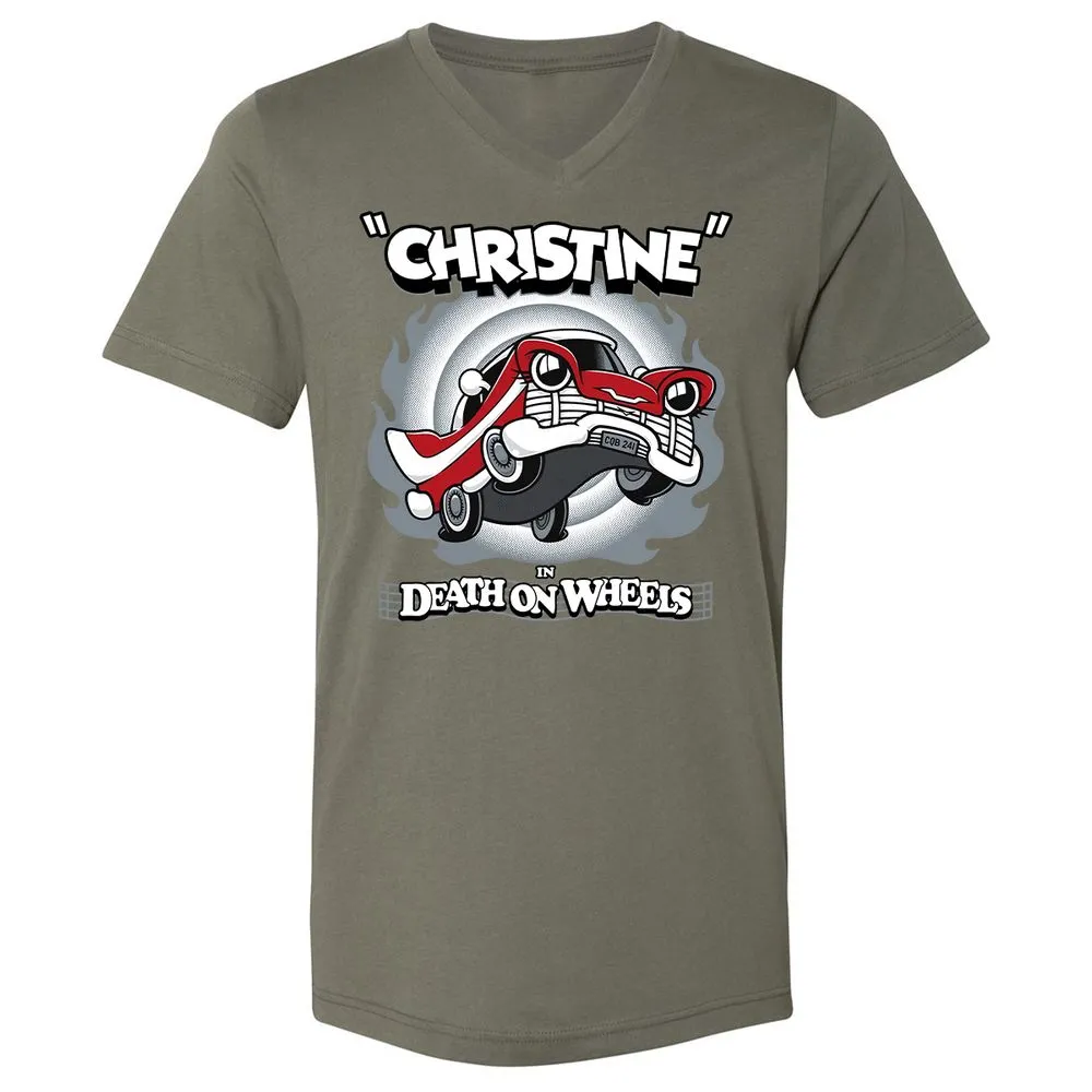 Unisex V-Neck T-Shirt - HTDZKFAT - Military Green - 10
