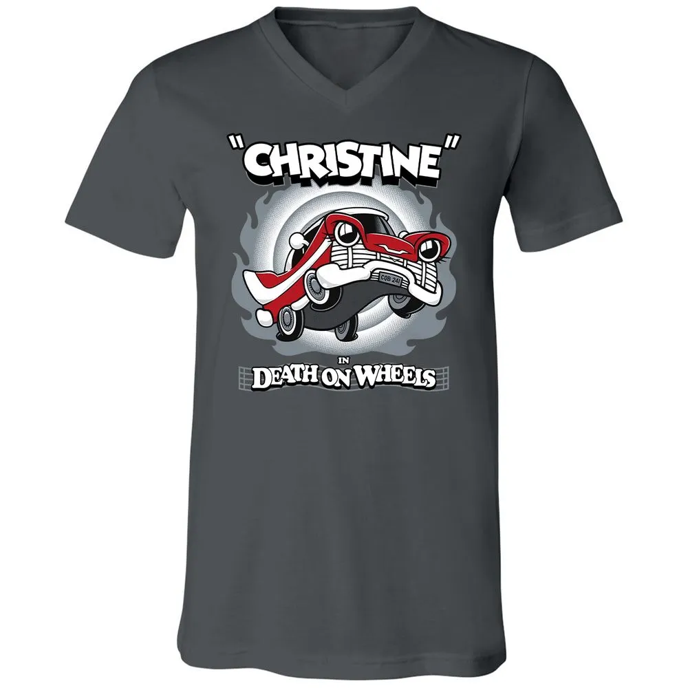 Unisex V-Neck T-Shirt - HTDZKFAT - Asphalt - 12