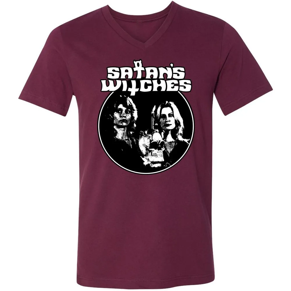 Unisex V-Neck T-Shirt - ZT5M5KW8 - Maroon - 6
