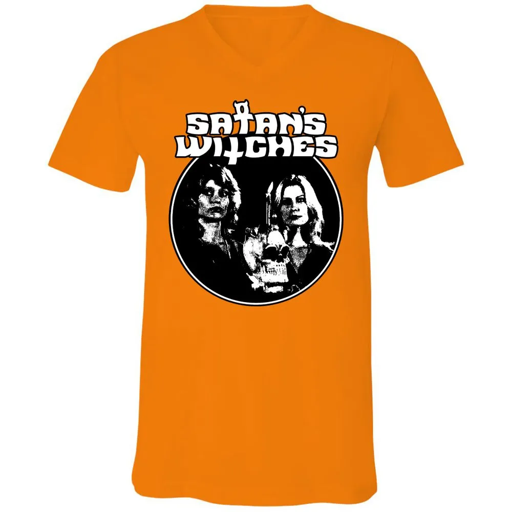 Unisex V-Neck T-Shirt - ZT5M5KW8 - Orange - 11