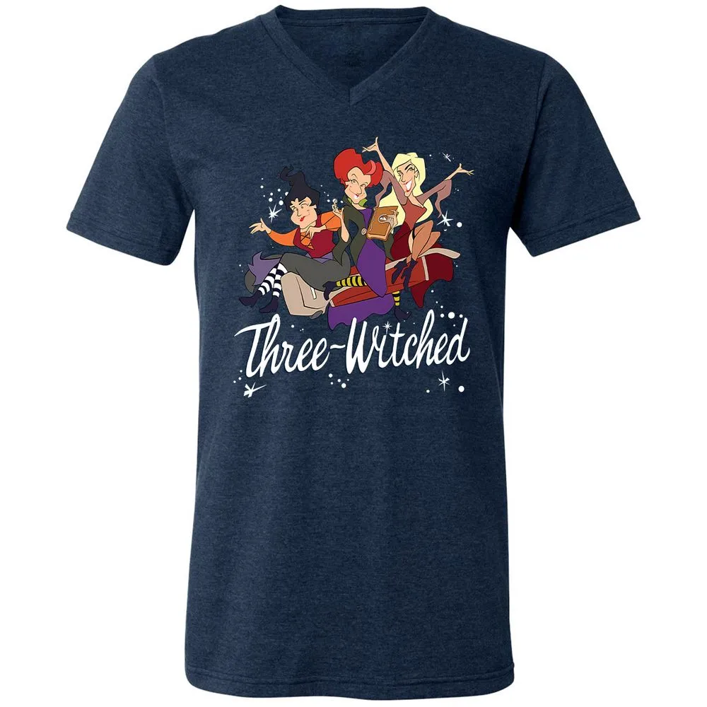 Unisex V-Neck T-Shirt - VXQ6CNFP - Heather Navy - 15