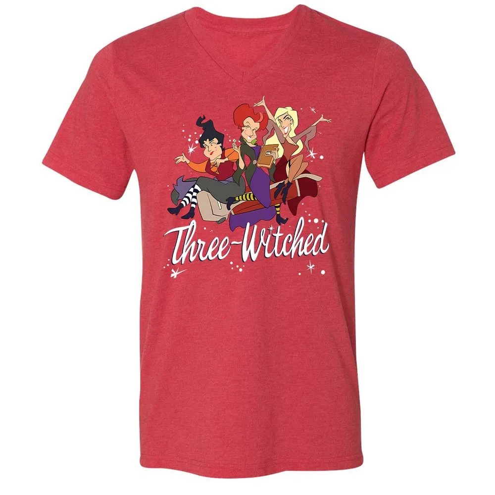 Unisex V-Neck T-Shirt - VXQ6CNFP - Heather Red - 16