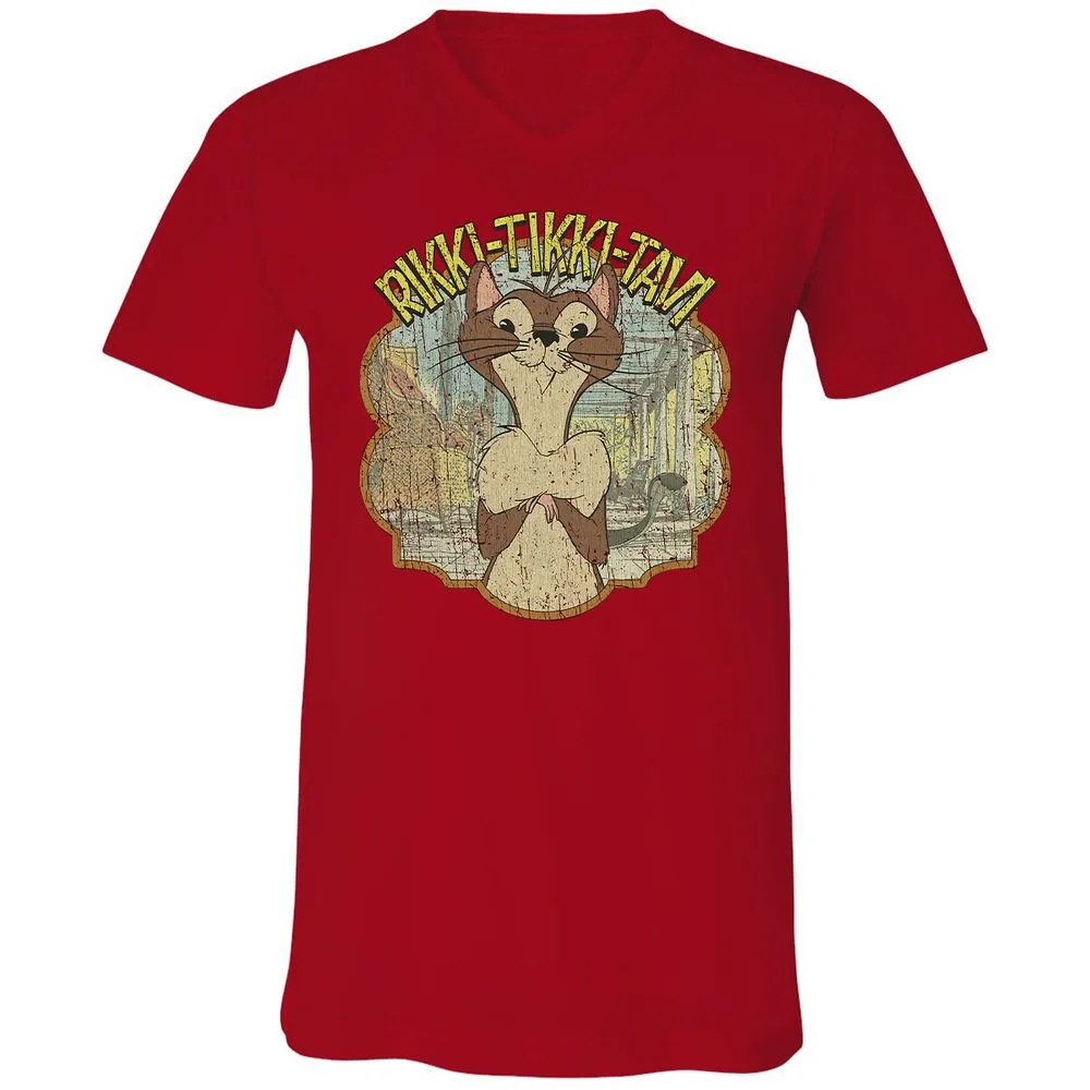 Unisex V-Neck T-Shirt - XW1WCGEK - Red - 3