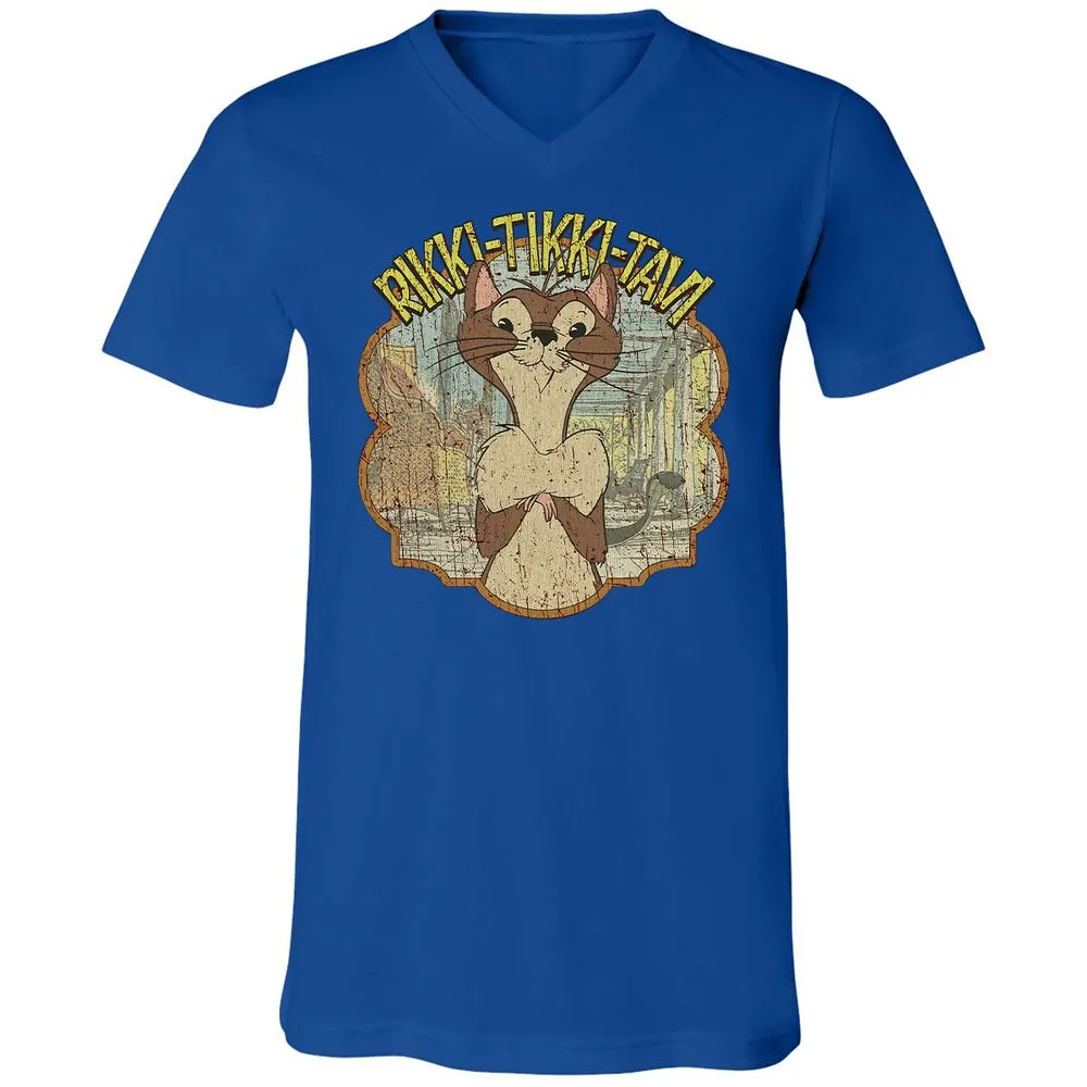 Unisex V-Neck T-Shirt - XW1WCGEK - True Royal - 4