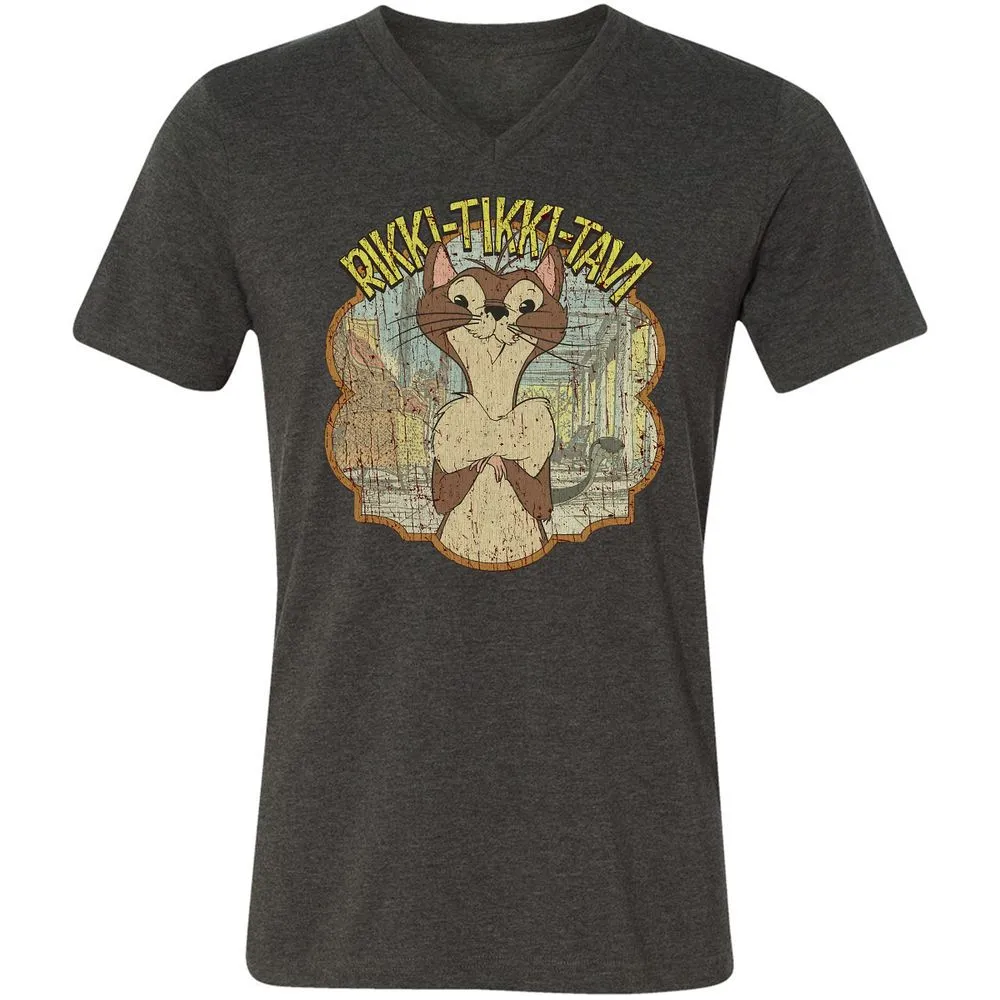 Unisex V-Neck T-Shirt - XW1WCGEK - Dark Grey Heather - 8