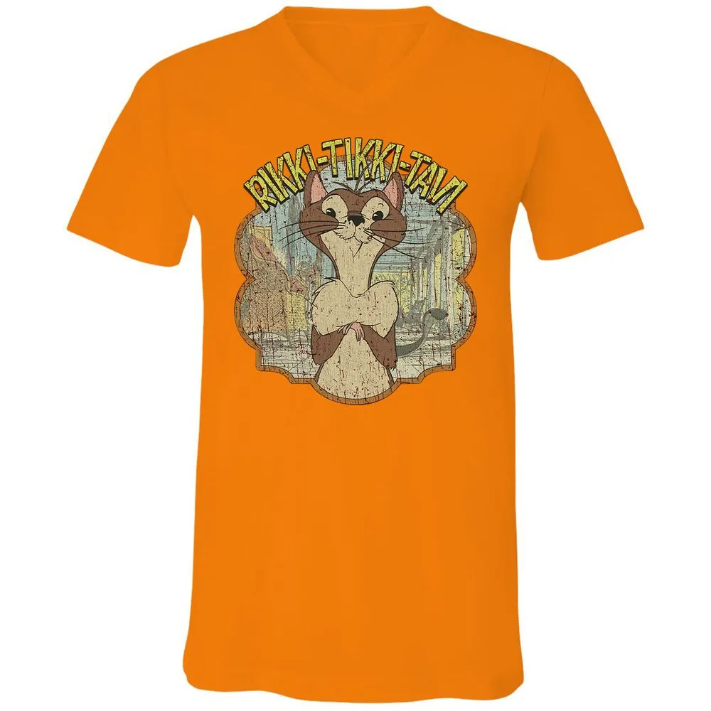 Unisex V-Neck T-Shirt - XW1WCGEK - Orange - 11